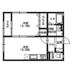 シャン・リヴィエール 2階/203号室