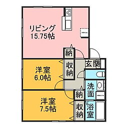 ブロンディール 2階