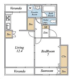 間取図画像 1LDK