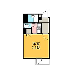 フラッツ100ノマチ 1Kの間取図画像