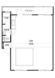 CONTENTONORTH ワンルームの間取図画像