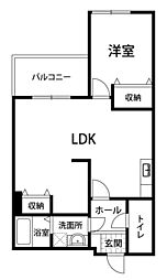 ウィルシャー高尾台 1LDKの間取図画像
