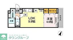 D-comodo深大寺北町 3階1LDKの間取り