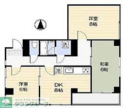国分寺シティハイツ 1階3DKの間取り