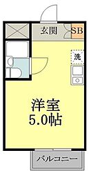 ニューオリエントビル 3階ワンルームの間取り