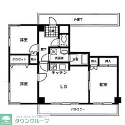 サンスクエアビル 6階3LDKの間取り
