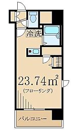HF国分寺レジデンス ワンルームの間取図画像