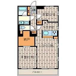 つつじヶ丘アイランドコート 2SLDKの間取図画像