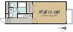 アンプルールフェールコーキ 1Kの間取図画像