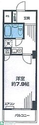 ヴィラージュ武蔵野 1Kの間取図画像