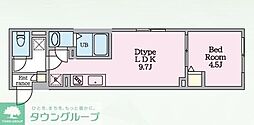 エルファーロ三鷹 1LDKの間取図画像
