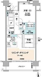 ロイヤルパークス荻窪 2LDKの間取図画像