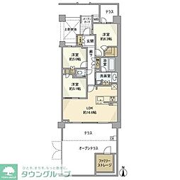 プラウド小金井桜町 3LDKの間取図画像