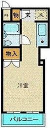 サンパレス花小金井 4階ワンルームの間取り