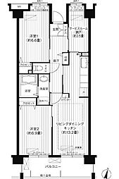 コーポレート東戸塚 4階2SLDKの間取り
