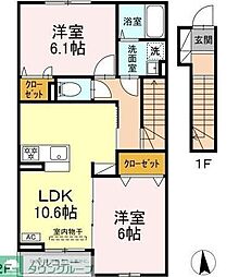 ゆずの樹 2LDKの間取図画像