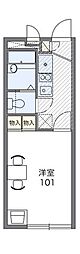 レオパレス中田北B 1Kの間取図画像