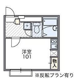 レオパレスS・F 1Kの間取図画像
