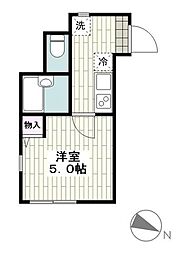 プロハイム洋光台 1Kの間取図画像