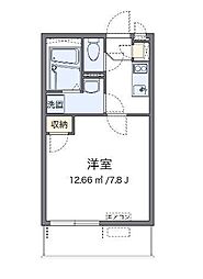 ガーデンハイツMori 1Kの間取図画像