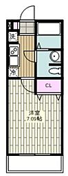 アルエット藤沢 1Kの間取図画像