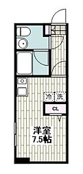 ガーデンコート藤沢 1Kの間取図画像
