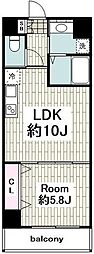 LOC'Sヨコハマベイサイド 1LDKの間取図画像