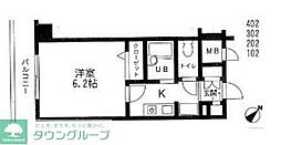 アーバンスプラザNo.7 1Kの間取図画像