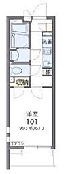 うたり 1Kの間取図画像