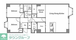 磯子台スカイマンション 2LDKの間取図画像