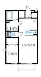 エクセルパークD 1LDKの間取図画像