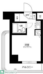ロワレール横浜西壱番館 ワンルームの間取図画像