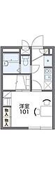 レオパレスレジデンス恵 1Kの間取図画像