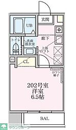 SORAIE 1Kの間取図画像