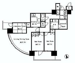 クリオレジダンスタワー横濱鶴ケ峰 3LDKの間取図画像