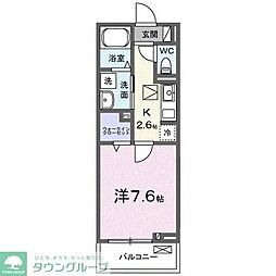 サンプレイス ザ・サード 1Kの間取図画像