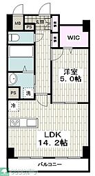 ルミナーレテラス二俣川 1LDKの間取図画像