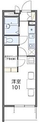 レオパレス伊勢吉 1Kの間取図画像