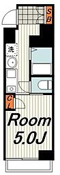 マツキビル 1Kの間取図画像