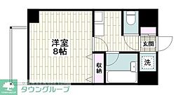 プラージュ湘南 1Kの間取図画像