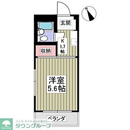 シャトール田口戸塚1 1Kの間取図画像
