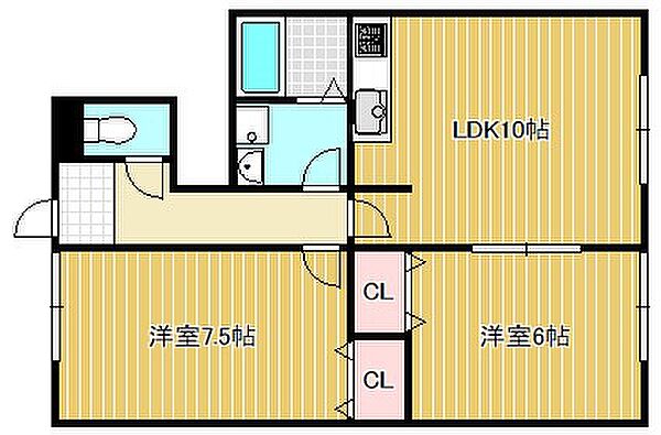 ワンパーパス ｜滋賀県守山市下之郷２丁目(賃貸アパート2LDK・2階・64.91㎡)の写真 その2