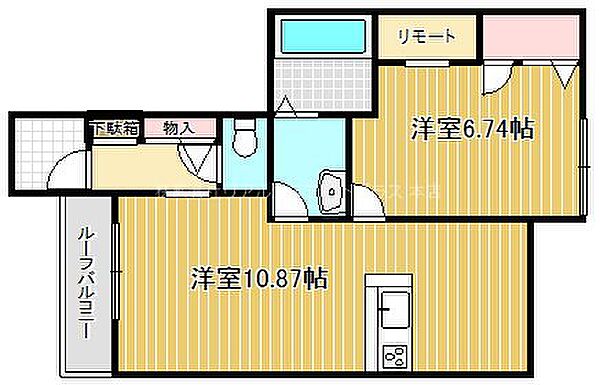 滋賀県守山市播磨田町(賃貸アパート1LDK・2階・48.85㎡)の写真 その2