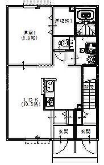 フラッツ　レディアンス ｜滋賀県栗東市綣９丁目(賃貸アパート1LDK・1階・40.70㎡)の写真 その2