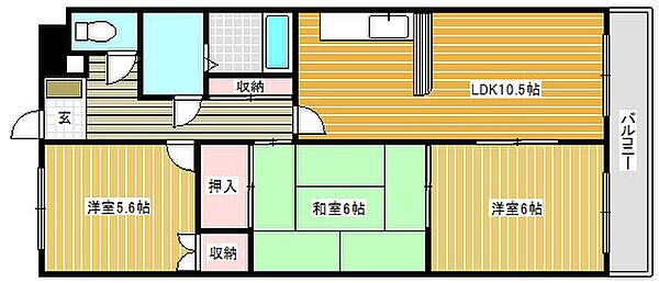 ピュアINN21 ｜滋賀県守山市伊勢町(賃貸アパート3LDK・1階・61.05㎡)の写真 その2