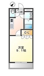 A&S守山1 1Kの間取図画像
