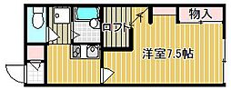 エトワール 1Kの間取図画像