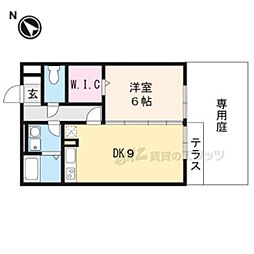 JR東海道・山陽本線 近江八幡駅 徒歩15分の賃貸アパート 1階1DKの間取り