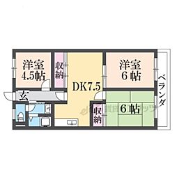 ハウス明日葉 2階3DKの間取り