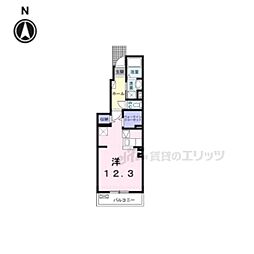 KRANFROH坂本 1階1Kの間取り